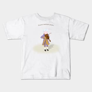 Practice Maintins Perfect Young Mozart Playing the Violin Kids T-Shirt